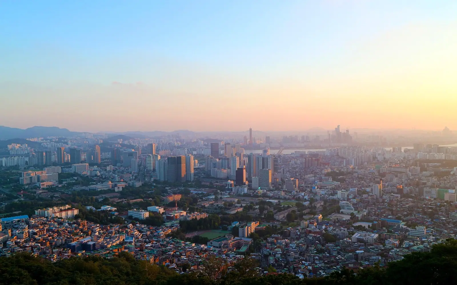 Skyline, korea and south korea