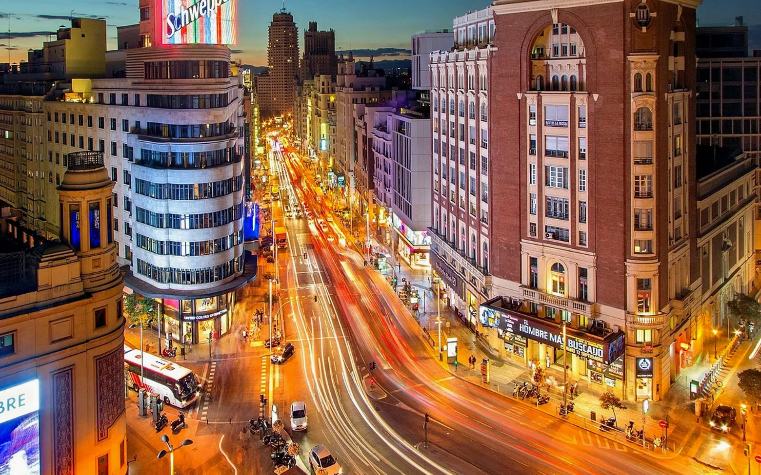 Madrid, spain and road