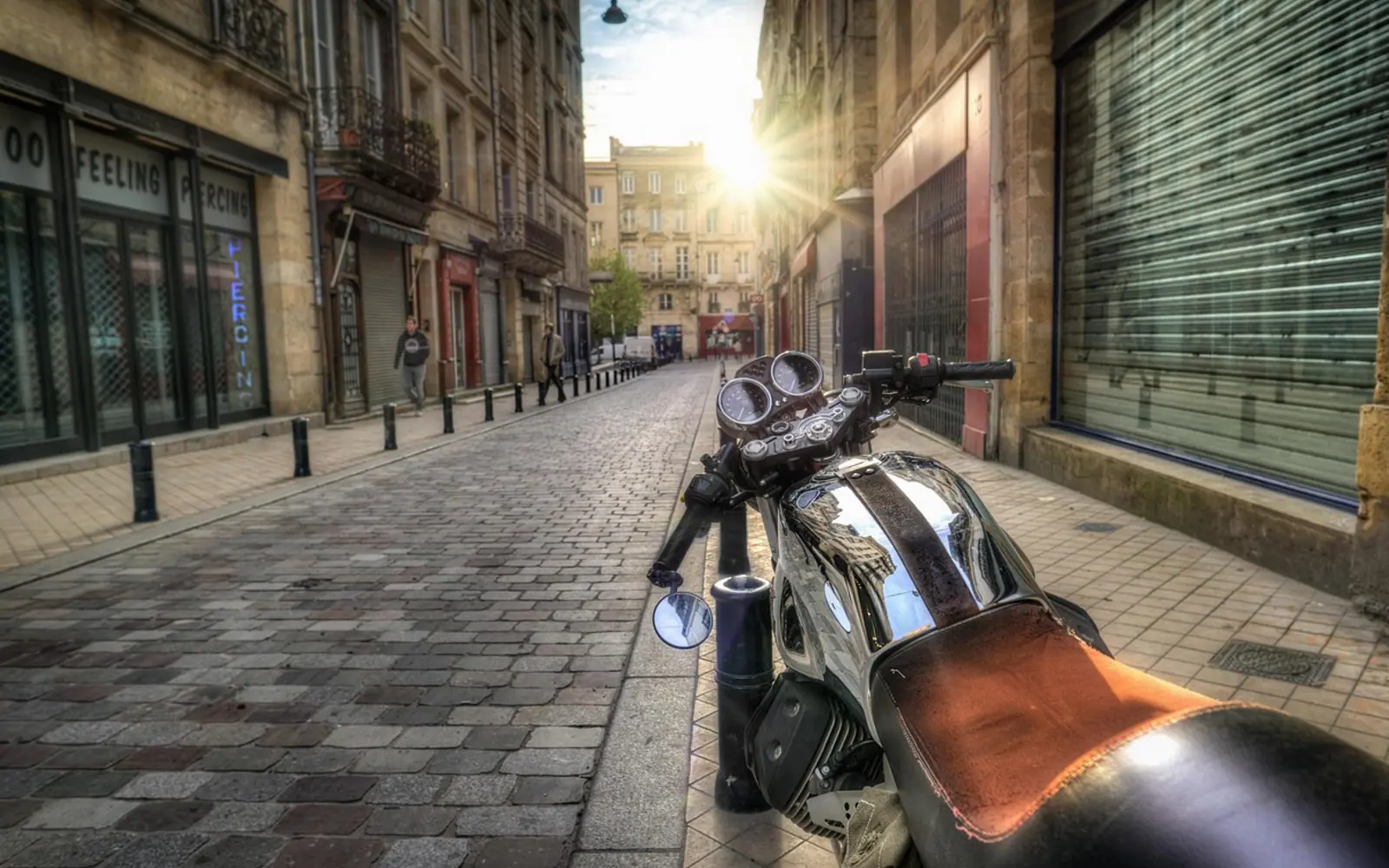 Motorcycle, motorbike and street