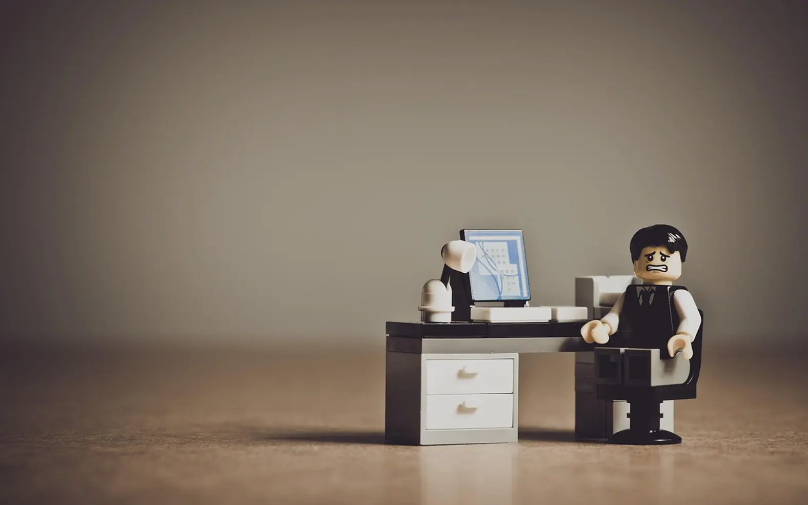 Despaired, businessman and business